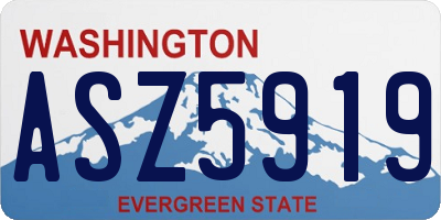 WA license plate ASZ5919