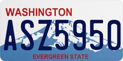 WA license plate ASZ5950