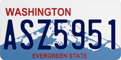 WA license plate ASZ5951