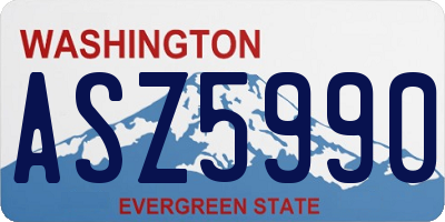 WA license plate ASZ5990