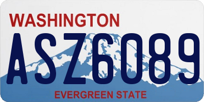 WA license plate ASZ6089
