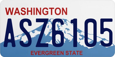 WA license plate ASZ6105