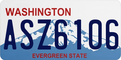 WA license plate ASZ6106