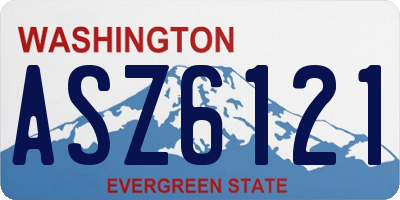 WA license plate ASZ6121