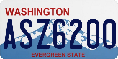 WA license plate ASZ6200
