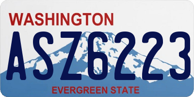 WA license plate ASZ6223