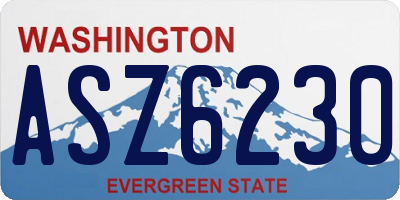 WA license plate ASZ6230