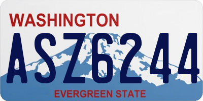 WA license plate ASZ6244