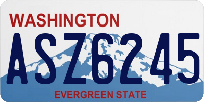 WA license plate ASZ6245