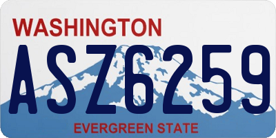 WA license plate ASZ6259