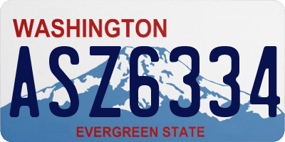 WA license plate ASZ6334