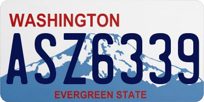 WA license plate ASZ6339