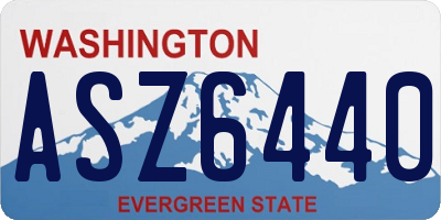 WA license plate ASZ6440