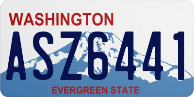 WA license plate ASZ6441