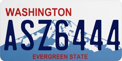 WA license plate ASZ6444