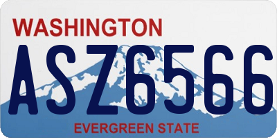 WA license plate ASZ6566