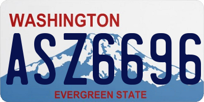 WA license plate ASZ6696