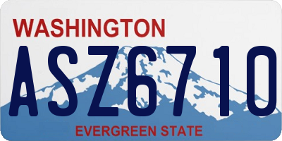 WA license plate ASZ6710