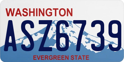 WA license plate ASZ6739