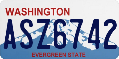 WA license plate ASZ6742