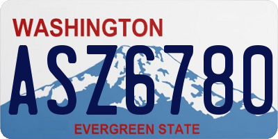 WA license plate ASZ6780