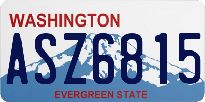 WA license plate ASZ6815
