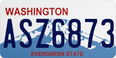 WA license plate ASZ6873