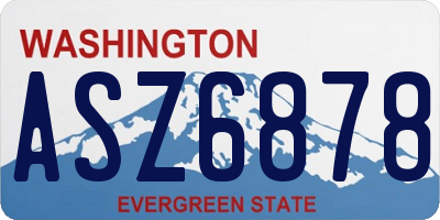 WA license plate ASZ6878