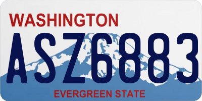 WA license plate ASZ6883
