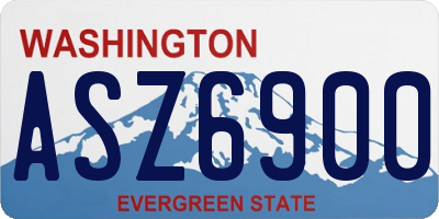 WA license plate ASZ6900