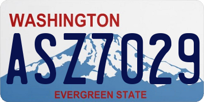 WA license plate ASZ7029