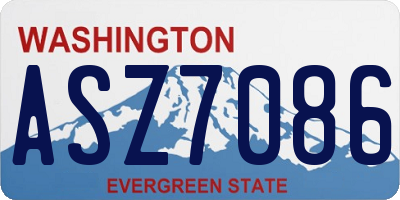 WA license plate ASZ7086