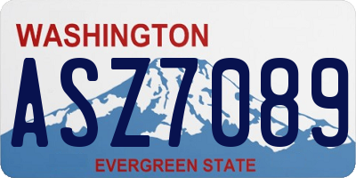 WA license plate ASZ7089