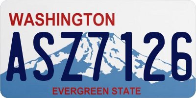 WA license plate ASZ7126