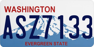 WA license plate ASZ7133