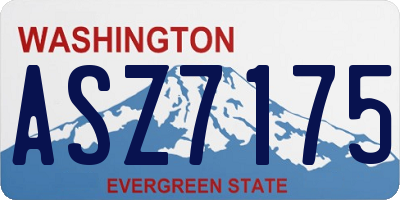 WA license plate ASZ7175