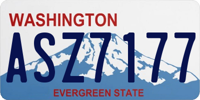 WA license plate ASZ7177