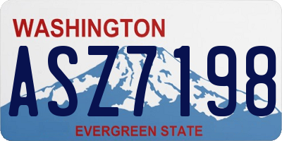 WA license plate ASZ7198
