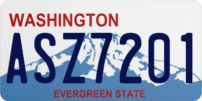 WA license plate ASZ7201