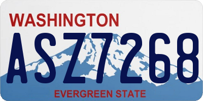 WA license plate ASZ7268