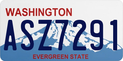 WA license plate ASZ7291