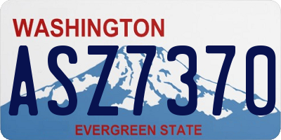 WA license plate ASZ7370