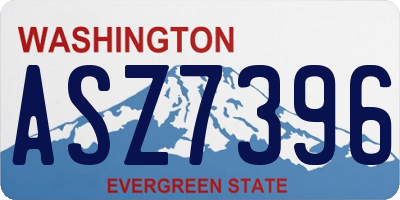 WA license plate ASZ7396