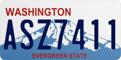 WA license plate ASZ7411