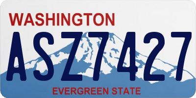 WA license plate ASZ7427