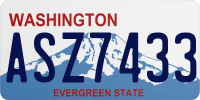 WA license plate ASZ7433