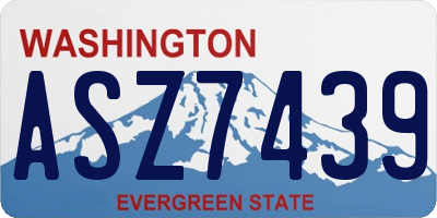 WA license plate ASZ7439