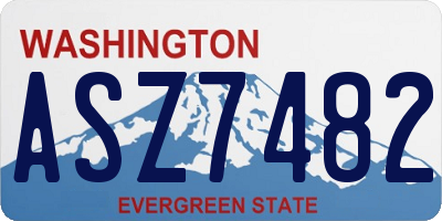 WA license plate ASZ7482