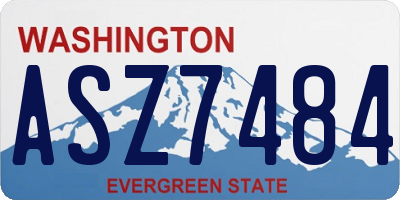 WA license plate ASZ7484