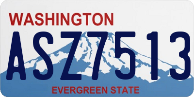 WA license plate ASZ7513